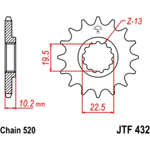 Front sprocket 11t pitch 520 JTF43211