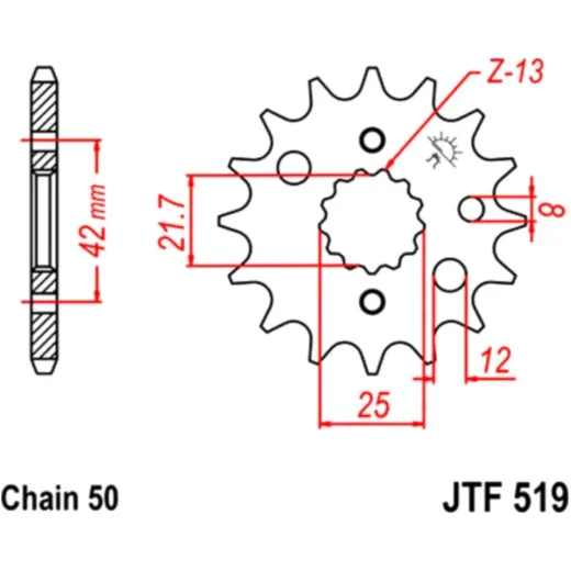 Front sprocket 15t pitch 530 JTF51915