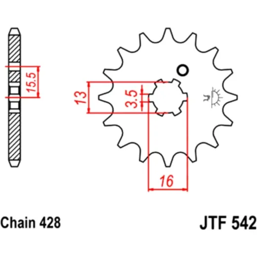 Front sprocket 10 tooth pitch 428
