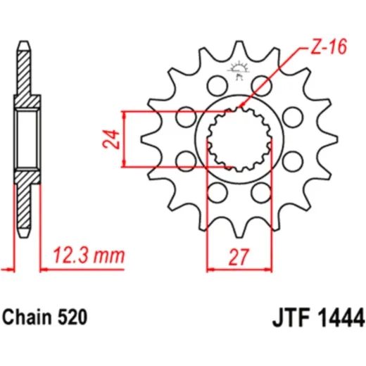 Front sprocket 16tooth pitch 520 racing