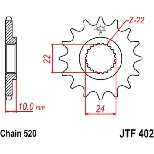 Front sprocket 13t pitch 520 JTF40213