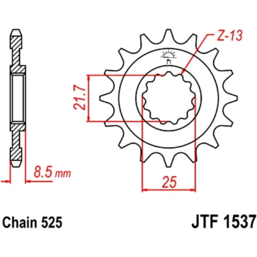 Front sprocket 14 tooth pitch 525 JTF153714