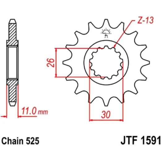 Front sprocket 16tooth pitch 525 JTF159116