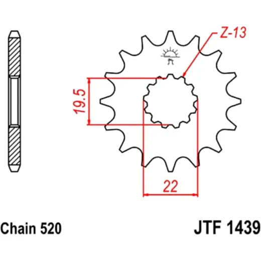 Front sprocket 12tooth pitch 520 JTF143912