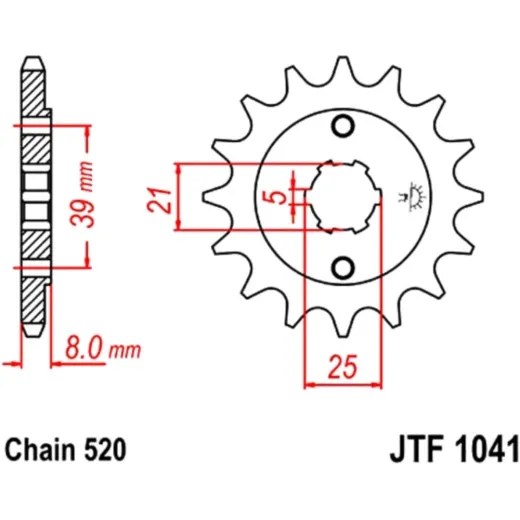 Front sprocket 14tooth pitch 520 JTF104114