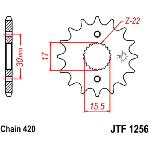 Front sprocket 13tooth pitch 420 JTF125613