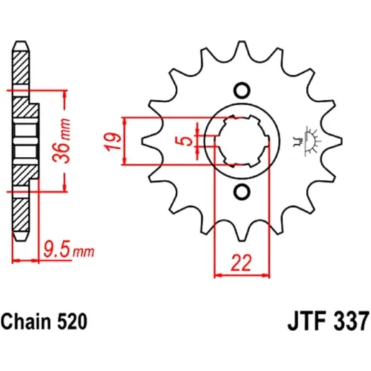Front sprocket 13t pitch 520 JTF33713