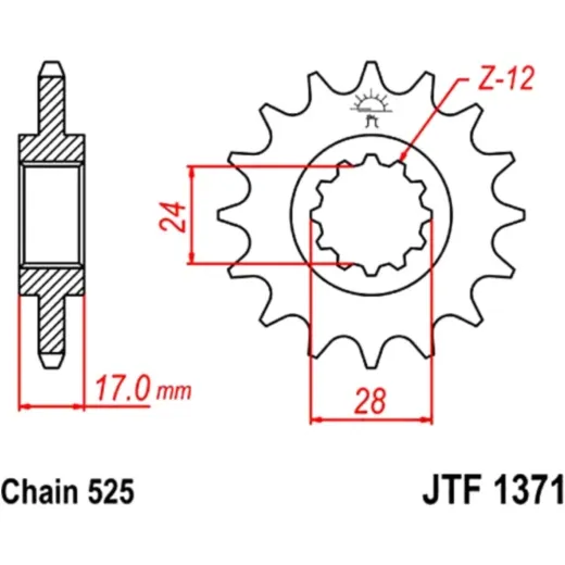 Front sprocket 14tooth pitch 525 JTF137114