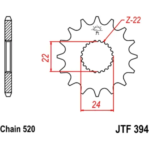Front sprocket 11tooth pitch 520