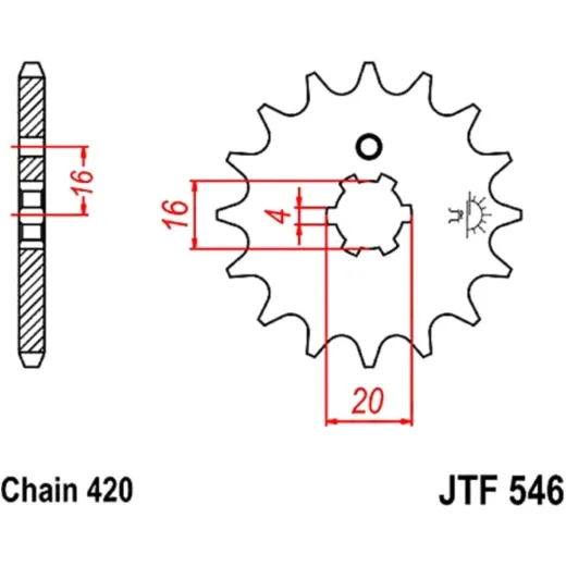 Front sprocket 12tooth pitch 420 JTF54612