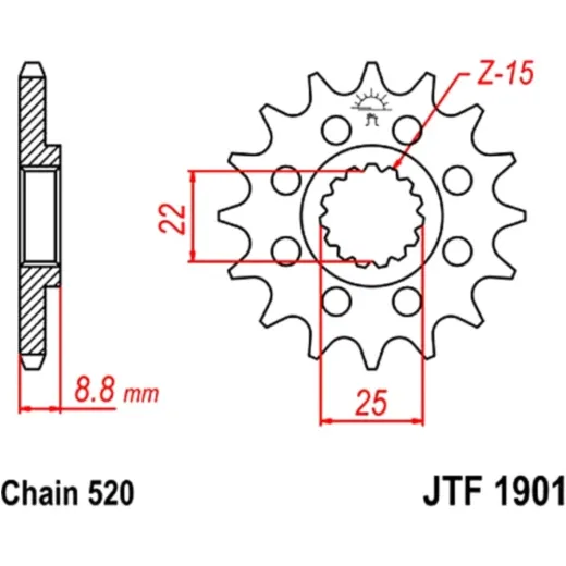 Front sprocket 11t 520 pitch