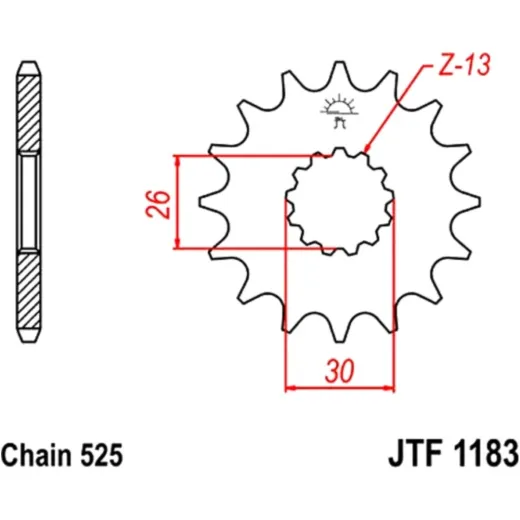 Front sprocket 17tooth pitch 525 JTF118317