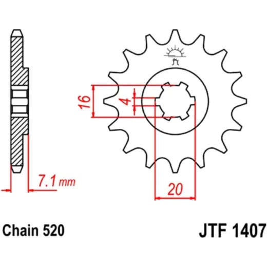 Front sprocket 10tooth pitch 520 JTF140710
