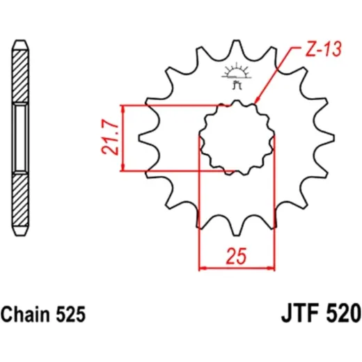 Front sprocket 15tooth pitch 525 JTF52015
