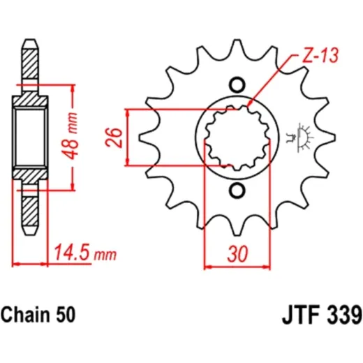 Front sprocket 15tooth pitch 530 JTF33915