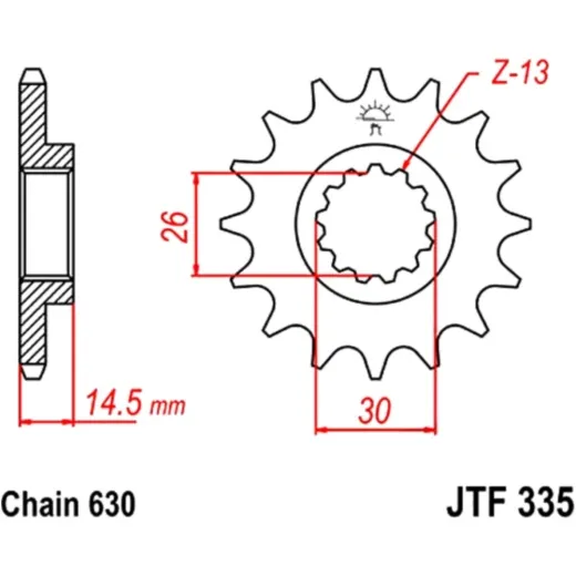 Front sprocket 15tooth pitch 630 JTF33515