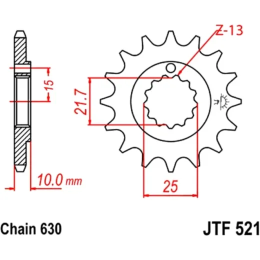 Front sprocket 15tooth pitch 630 JTF52115