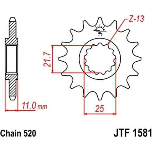 Front sprocket 15tooth pitch 520 JTF158115