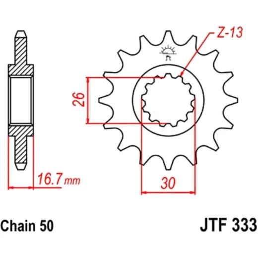 Front sprocket 14t 530 pitch
