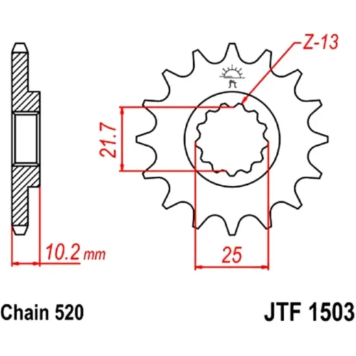 Front sprocket 12tooth pitch 520 JTF150312