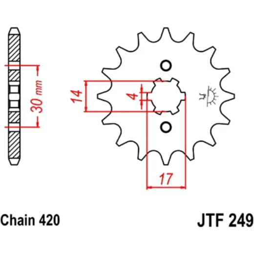 Front sprocket 13 tooth 420
