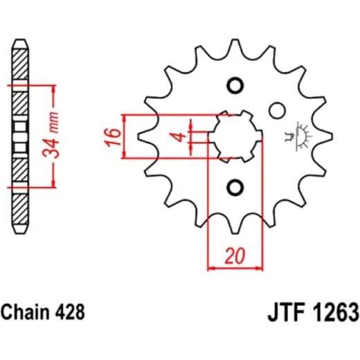 Front sprocket 11t 428 pitch