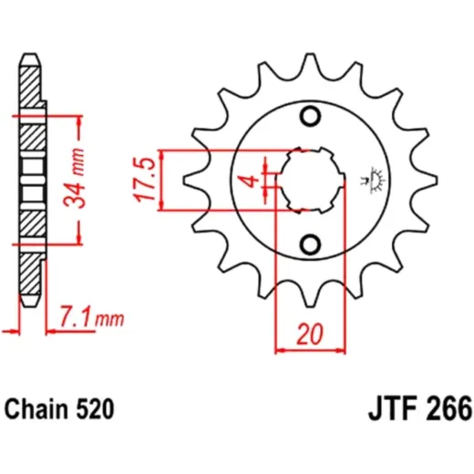 Front sprocket 13tooth pitch 520 JTF26613