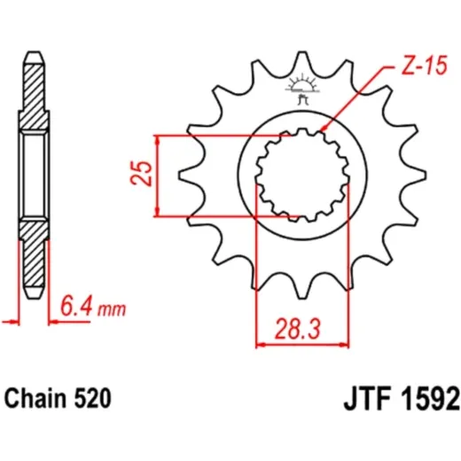 Front sprocket 13tooth pitch 520 JTF159213