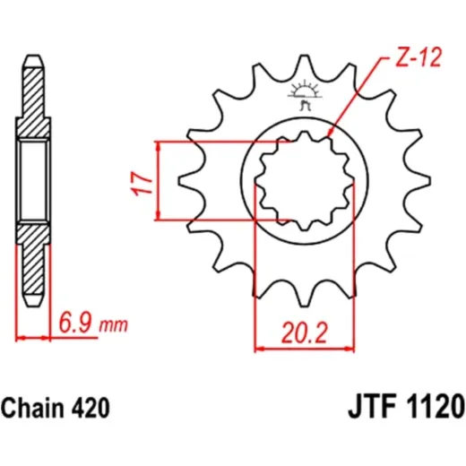 Front sprocket 11tooth pitch 420 JTF112011