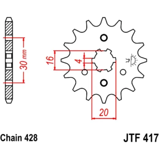 Front sprocket 13tooth pitch 428 JTF41713