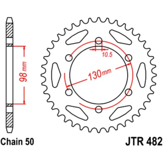 Rear sprocket 47tooth pitch 530