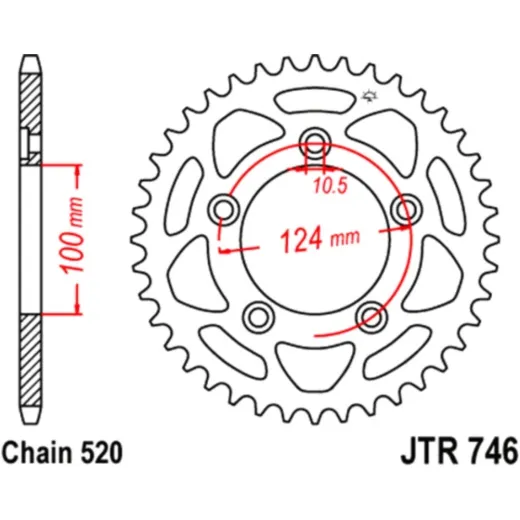 chain wheel 46T pitch 520