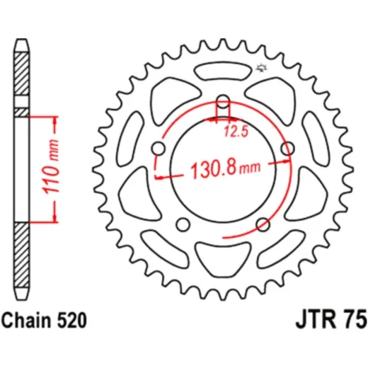 chain wheel 43T pitch 520