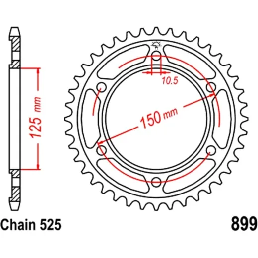 Rear sprocket 42 tooth pitch 525 JTR89942