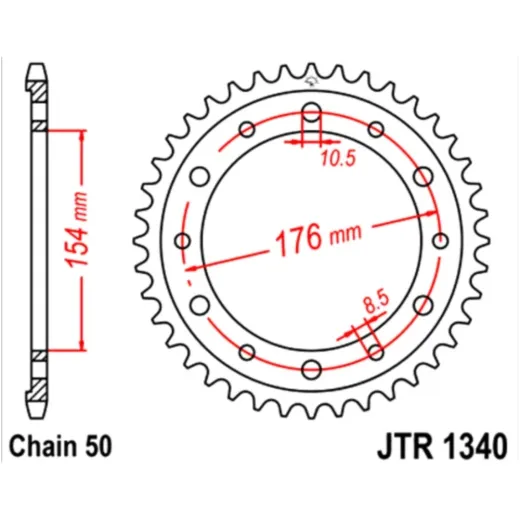 Rear sprocket 43 tooth pitch 530 JTR134043