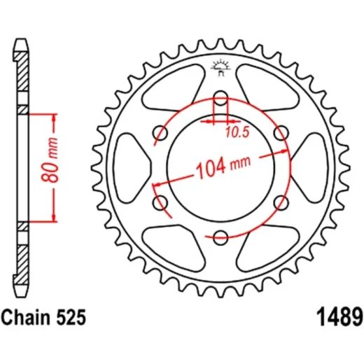 Rear sprocket 39 tooth pitch 525 JTR148939