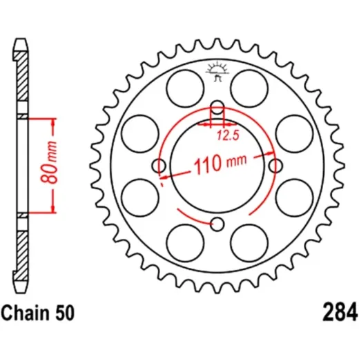 Rear sprocket 37 tooth pitch 530 JTR28437