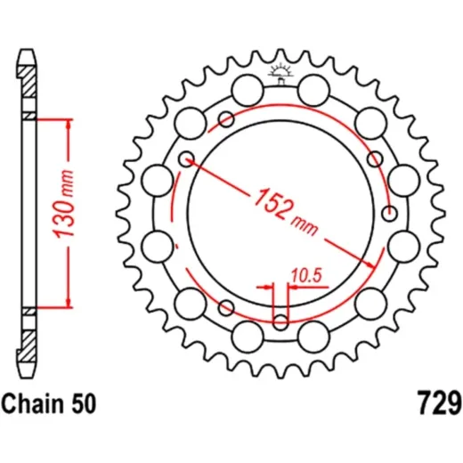 Rear sprocket 46 tooth pitch 530 JTR72946