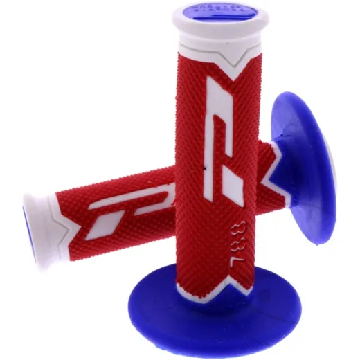 Handle Rubber white/red/blue D.22/25MM. L.115MM geschl