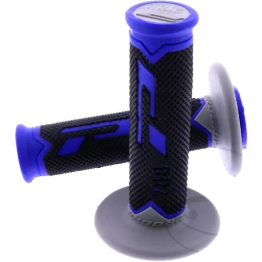 Lenkergriffe Griffgummi schwarz/grau/blau