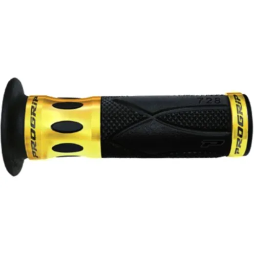 Lenkergriffe Griffgummi schwarz/gold alu
