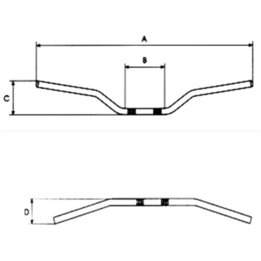 Lenker chrom Stahl 22MM Domino