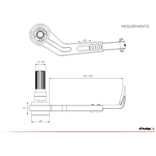 Clutch lever protector black puig