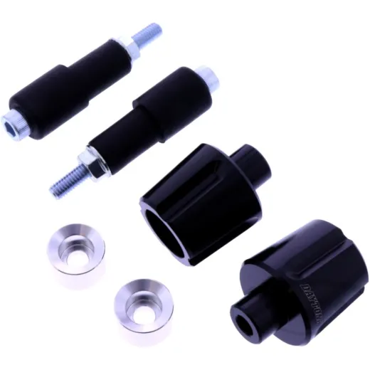 Lenkerenden alu Daytona schwarz/silber Innendurchmesser 14-19 mm
