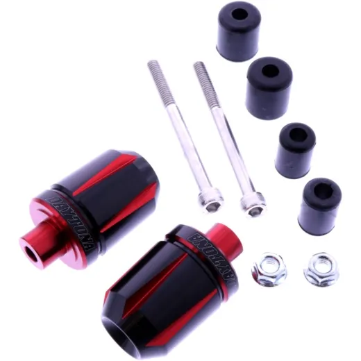 Lenkerenden alu Daytona schwarz/rot Innendurchmesser 14-19 mm