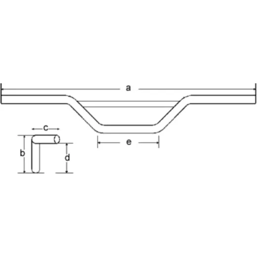 Lenker Alu schwarz 28 mm 0723247