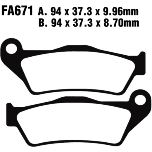 Brake pad sinter hh ebc FA671HH