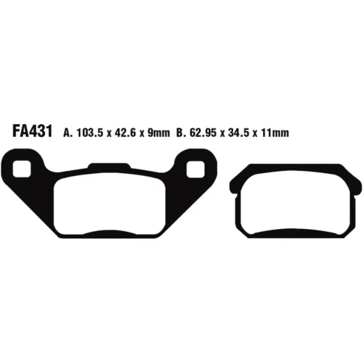 Brake pad sinter r ebc FA431R