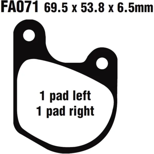 Brake pad semi-sinter v ebc FA071V