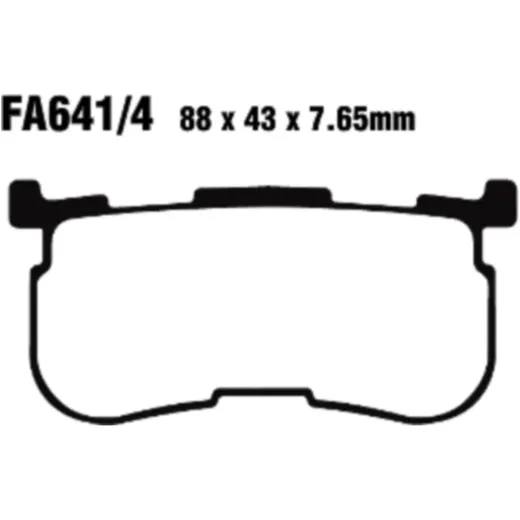 Brake pad semi-sinter v ebc FA6414V